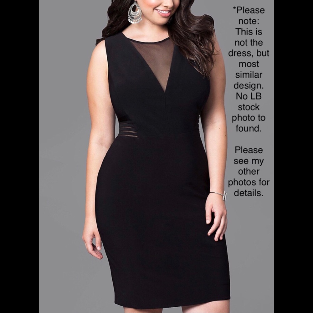 🆕NEW! Illusion Ponte Bodycon Sheath Dress with Mesh V-Neck, the perfect LBD